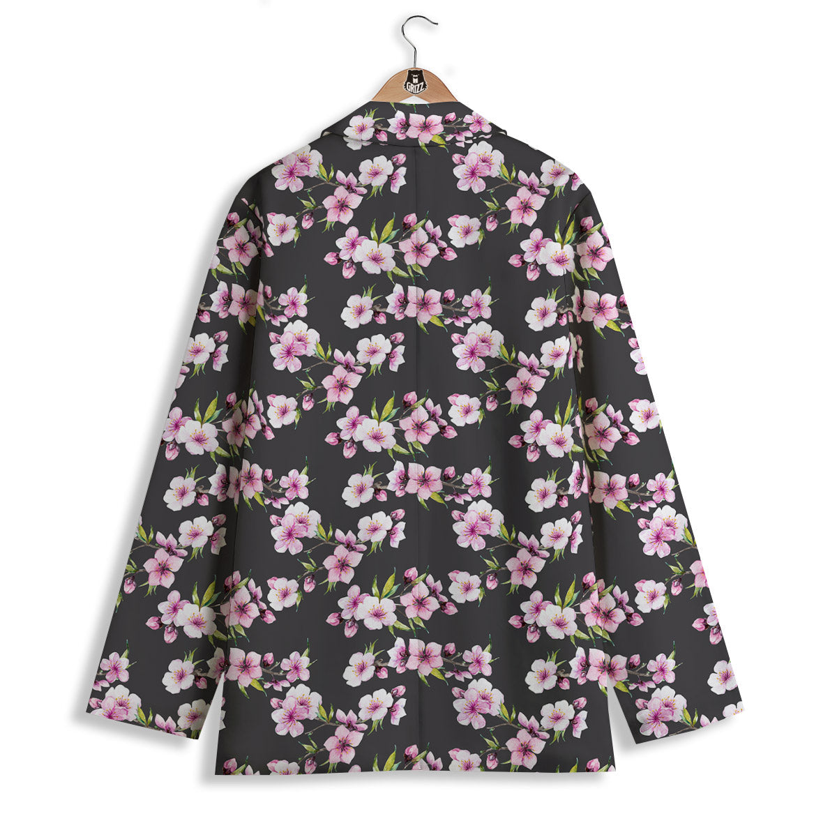 Cherry Blossom Chinese Print Pattern Women's Blazer-grizzshop