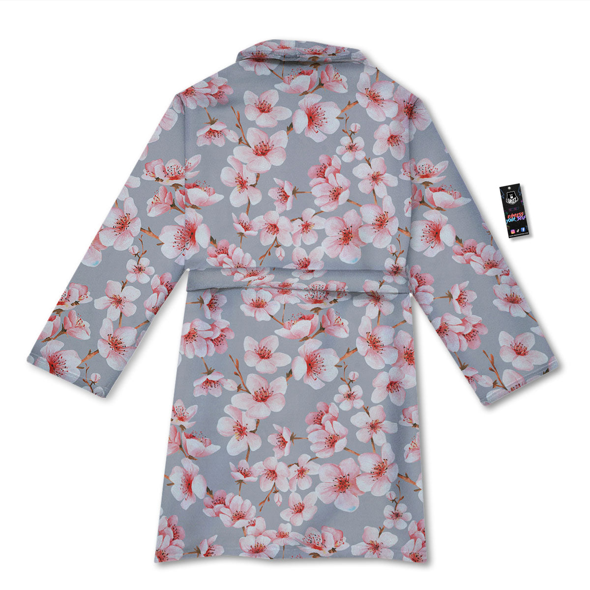 Cherry Blossom Japanese Print Pattern Bathrobe-grizzshop
