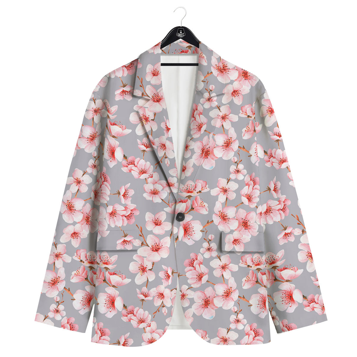 Cherry Blossom Japanese Print Pattern Men's Sport Coat-grizzshop
