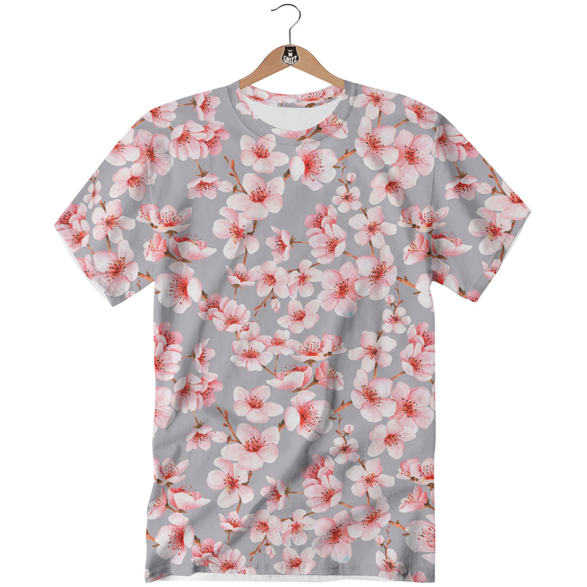 Cherry Blossom Japanese Print Pattern T-Shirt-grizzshop