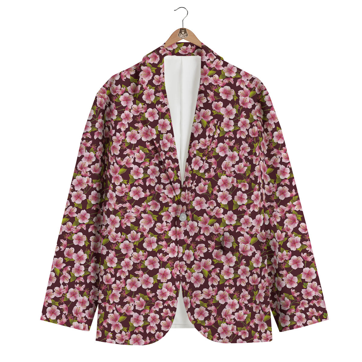 Cherry Blossom Men's Blazer-grizzshop