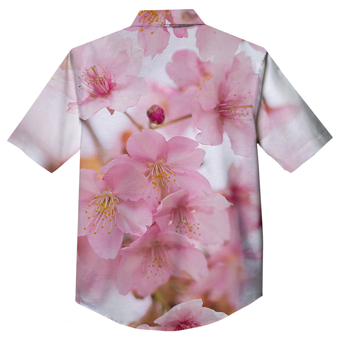 Cherry Blossom Pink Print Button Up Shirt-grizzshop