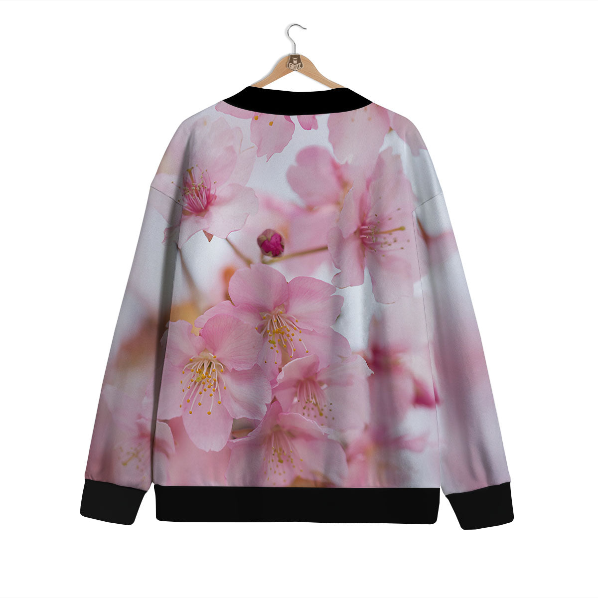 Cherry Blossom Pink Print Cardigan-grizzshop