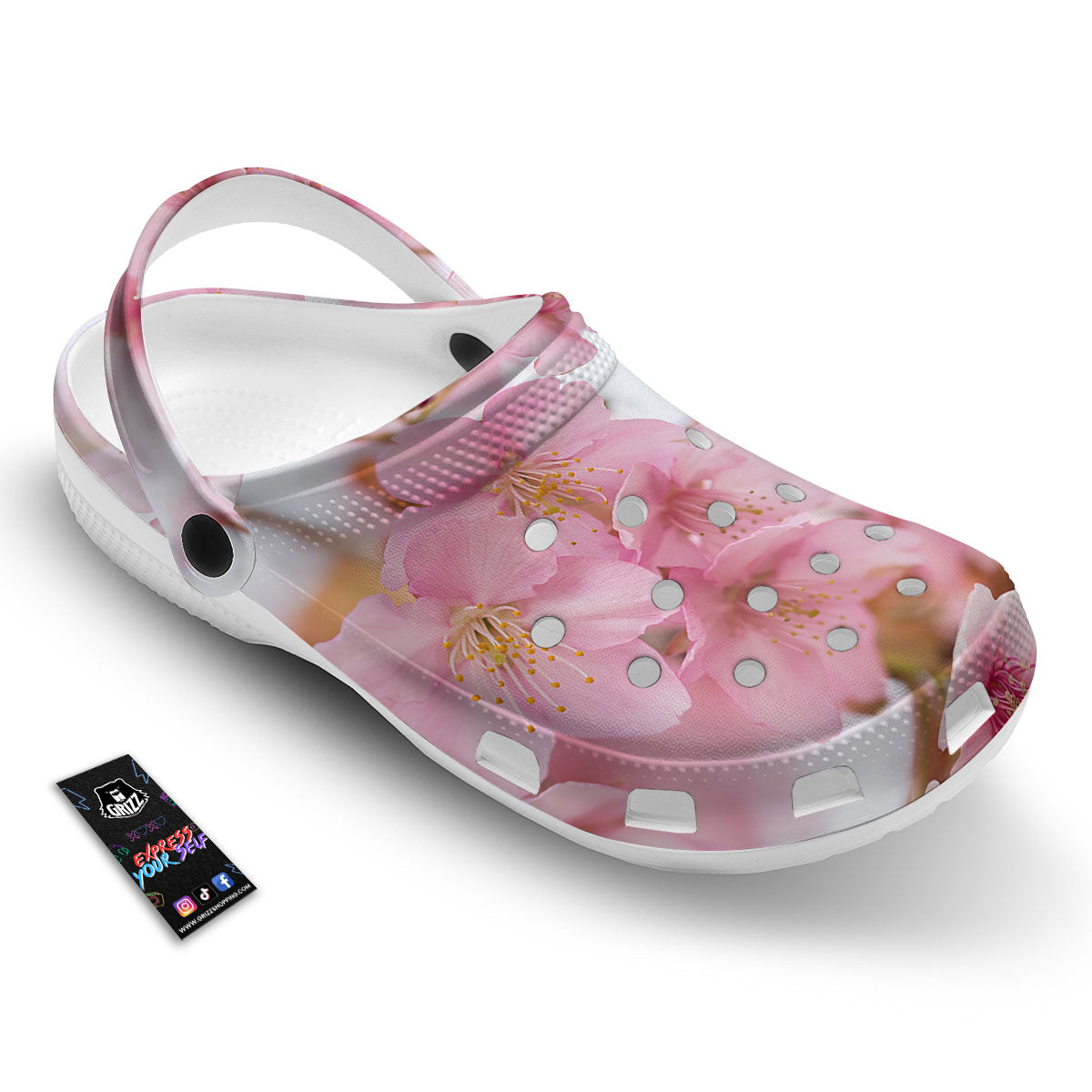 Cherry Blossom Pink Print Clog-grizzshop