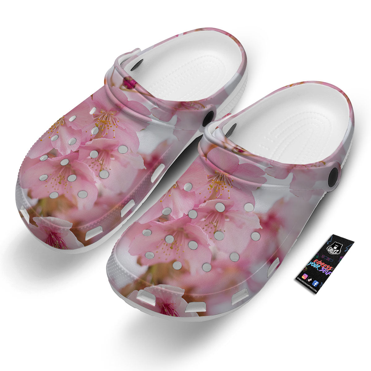 Cherry Blossom Pink Print Clog-grizzshop