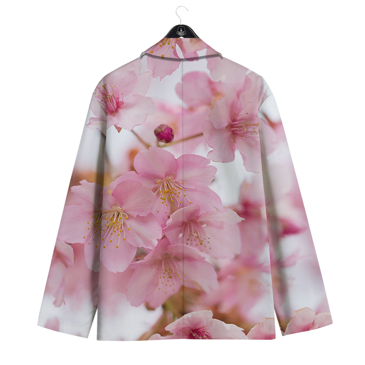 Cherry Blossom Pink Print Men's Sport Coat-grizzshop