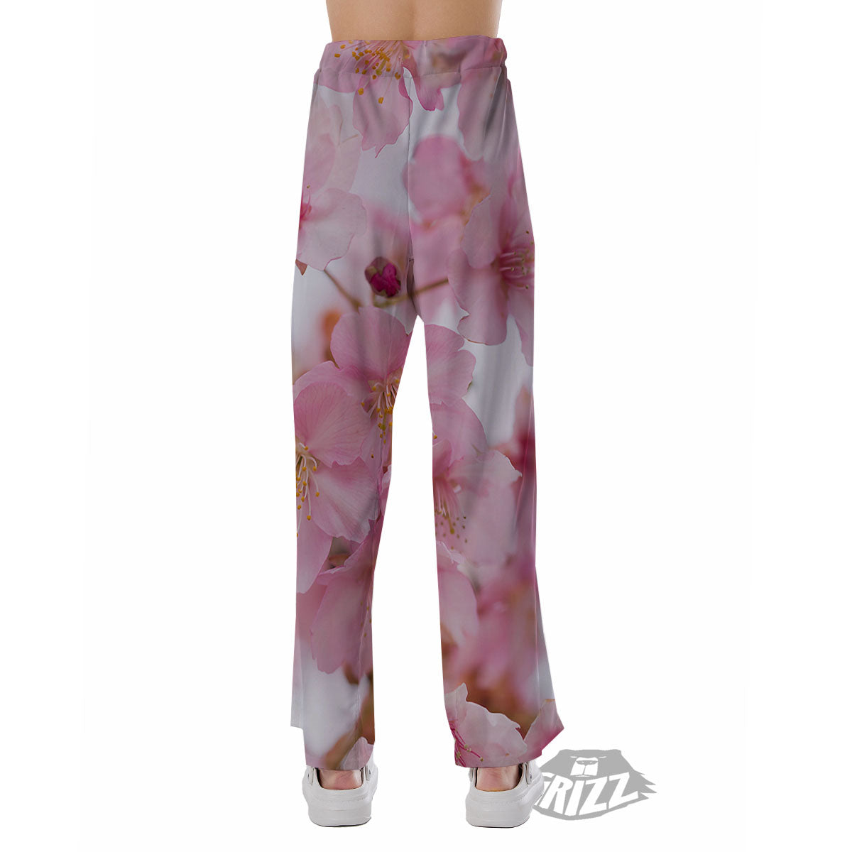 Cherry Blossom Pink Print Pajama Pants-grizzshop