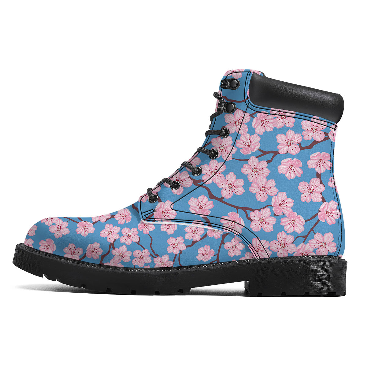 Cherry Blossom Pink Print Pattern Boots-grizzshop