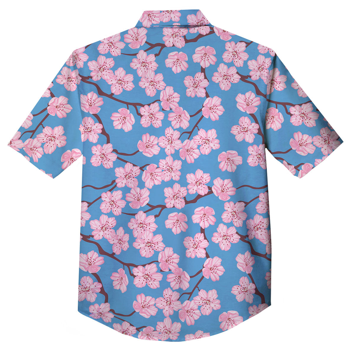 Cherry Blossom Pink Print Pattern Button Up Shirt-grizzshop