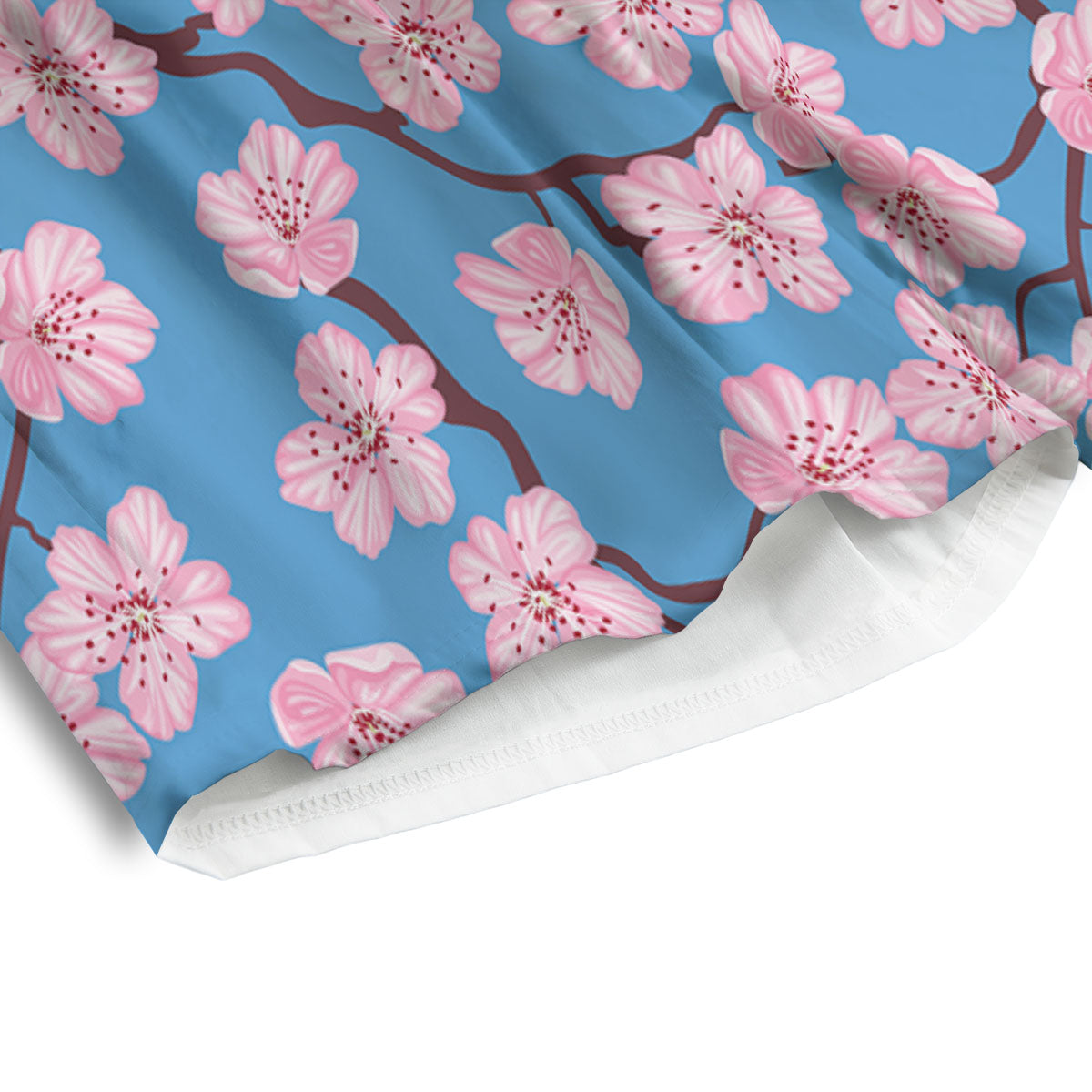 Cherry Blossom Pink Print Pattern Men's Athletic Shorts