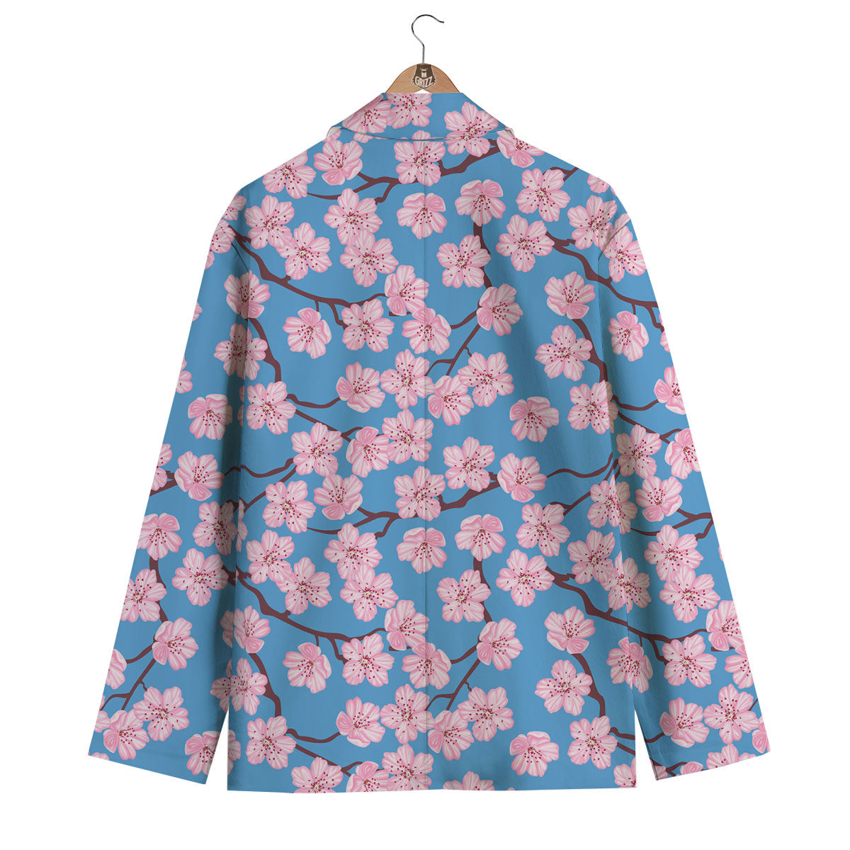 Cherry Blossom Pink Print Pattern Men's Blazer-grizzshop