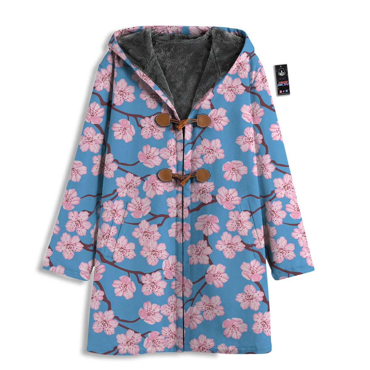 Cherry Blossom Pink Print Pattern Men's Windbreaker Jacket-grizzshop