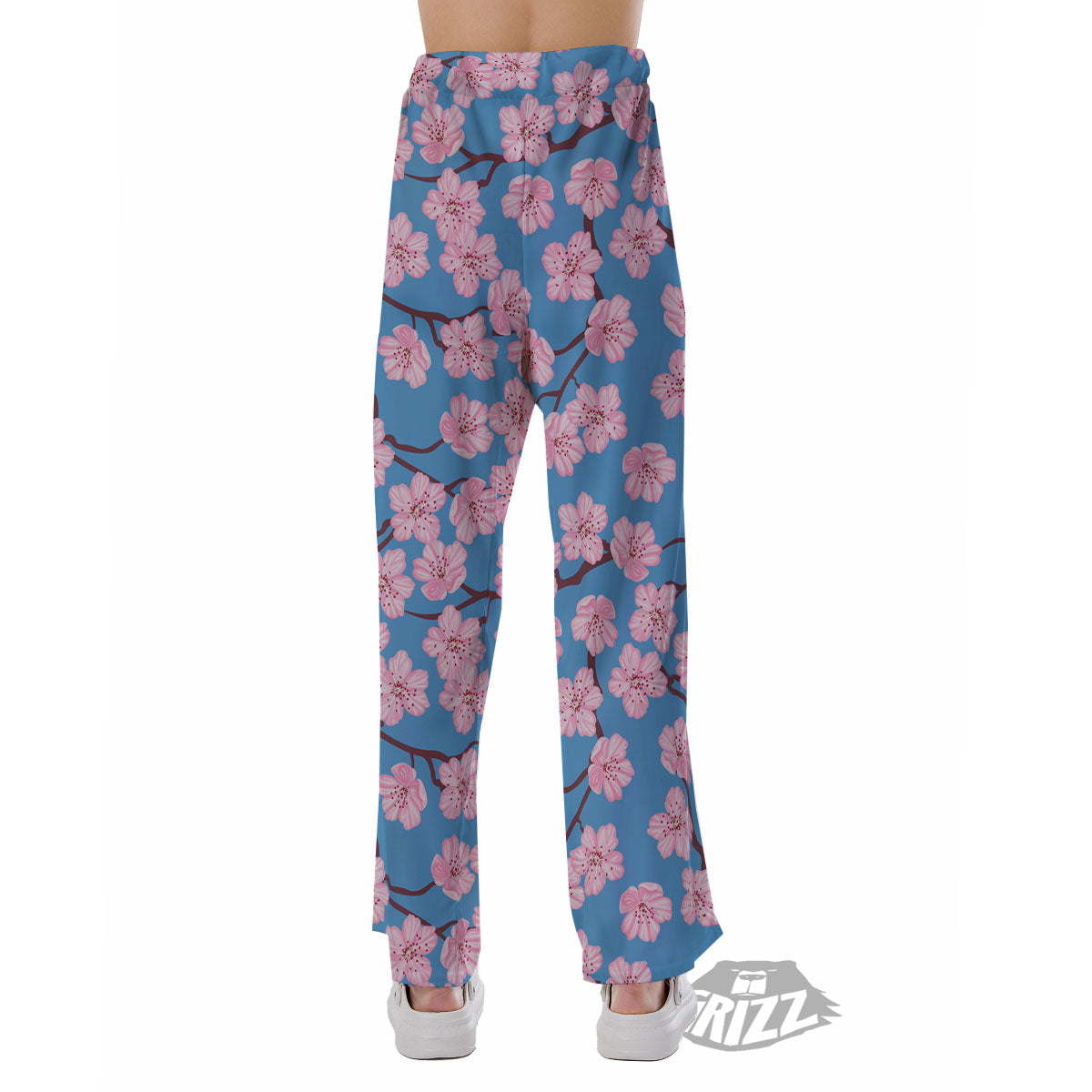 Cherry Blossom Pink Print Pattern Pajama Pants-grizzshop