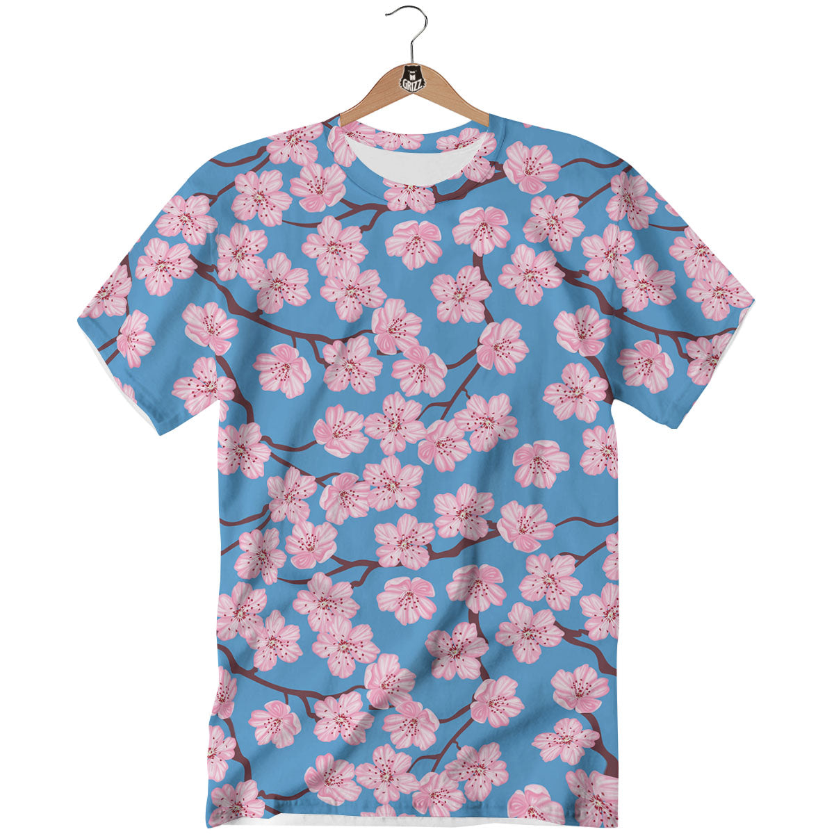 Cherry Blossom Pink Print Pattern T-Shirt-grizzshop