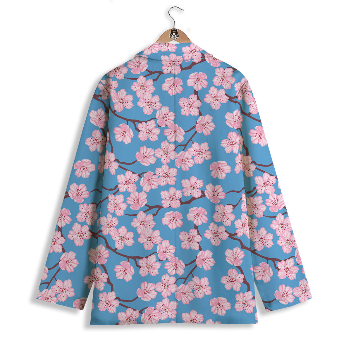 Cherry Blossom Pink Print Pattern Women's Blazer-grizzshop