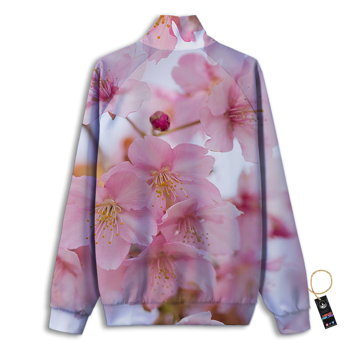 Cherry Blossom Pink Print Track Jacket-grizzshop