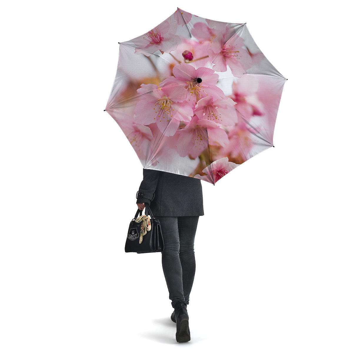 Cherry Blossom Pink Print Umbrella-grizzshop