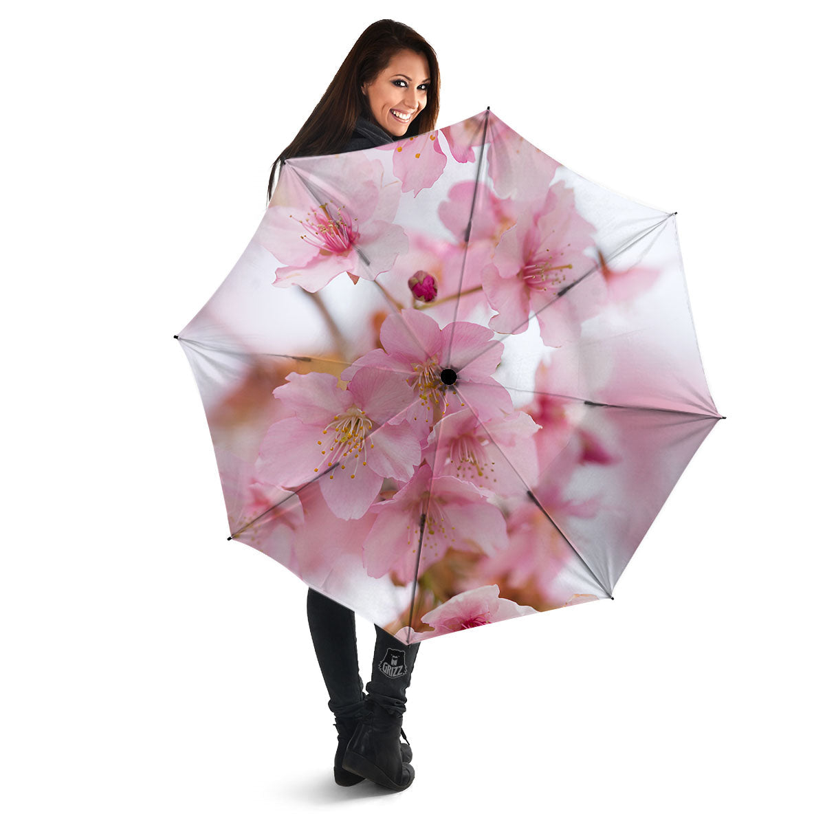 Cherry Blossom Pink Print Umbrella-grizzshop