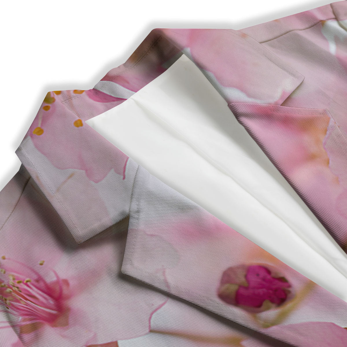 Cherry Blossom Pink Print Women's Blazer-grizzshop