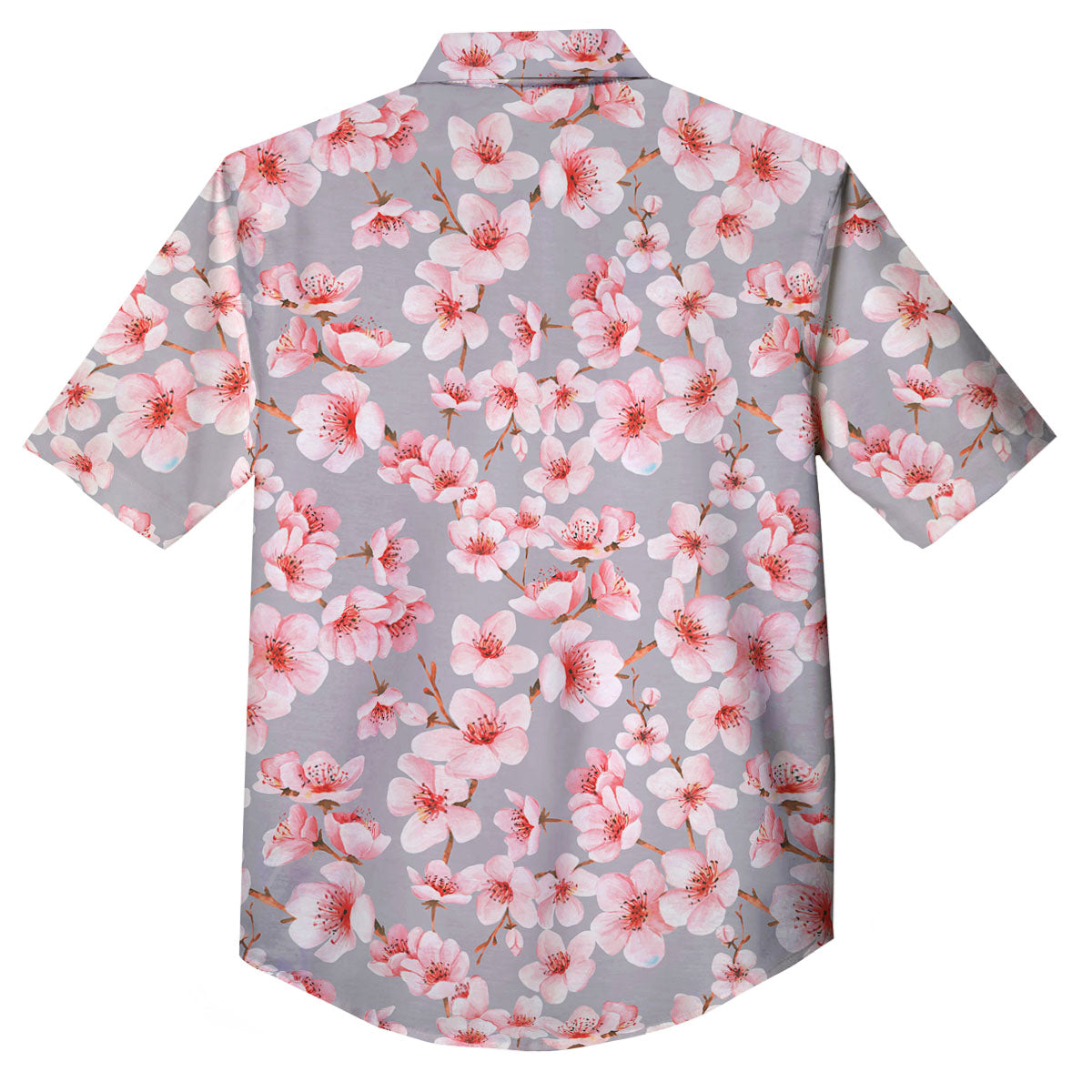 Cherry Blossom Pink Sakura Print Pattern Button Up Shirt-grizzshop