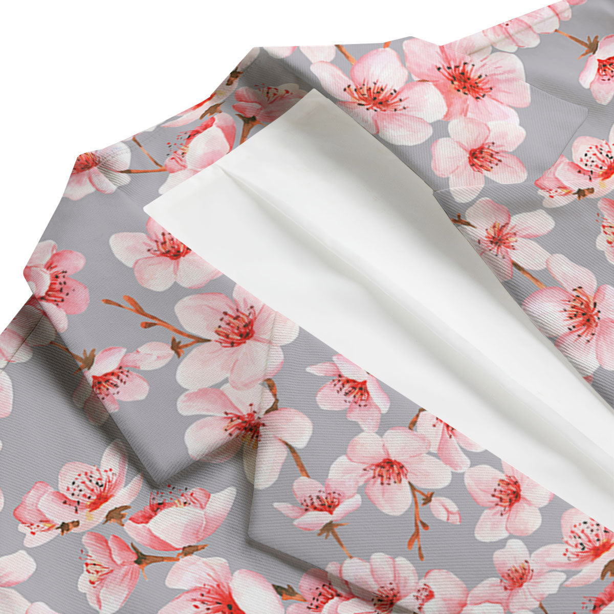 Cherry Blossom Pink Sakura Print Pattern Men's Blazer-grizzshop