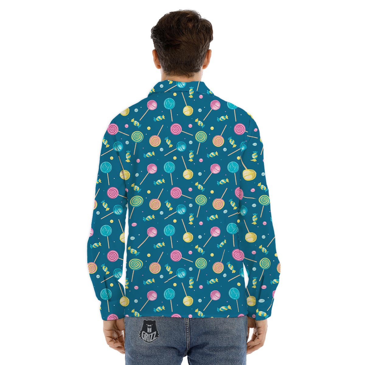 Cherry Blossom Pink Sakura Print Pattern Men's Dress Shirts-grizzshop