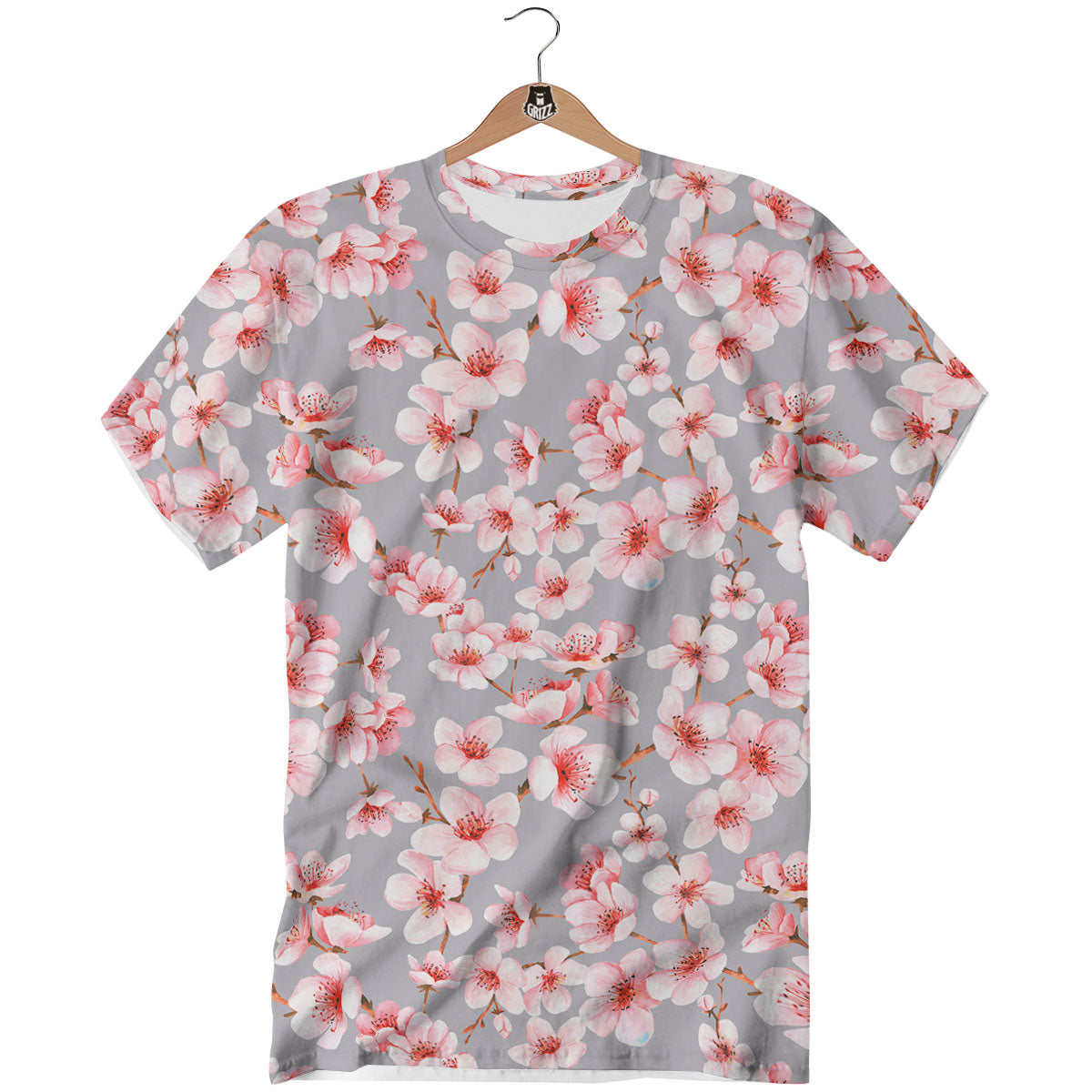 Cherry Blossom Pink Sakura Print Pattern T-Shirt-grizzshop