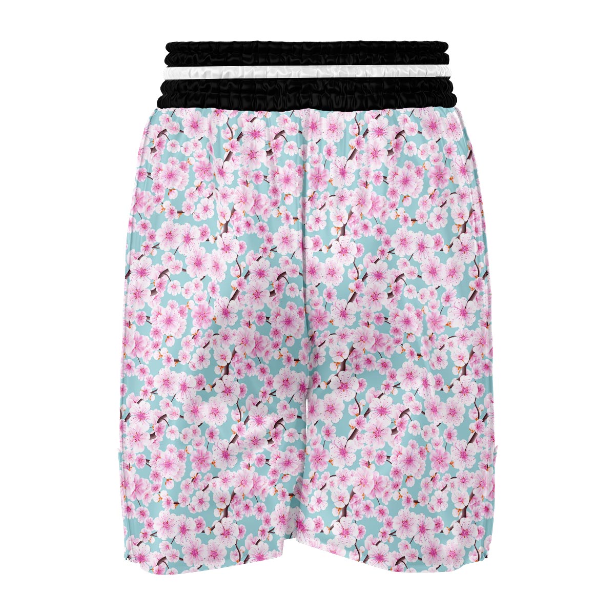 Cherry Blossom Sakura Blue Boxing Shorts-grizzshop