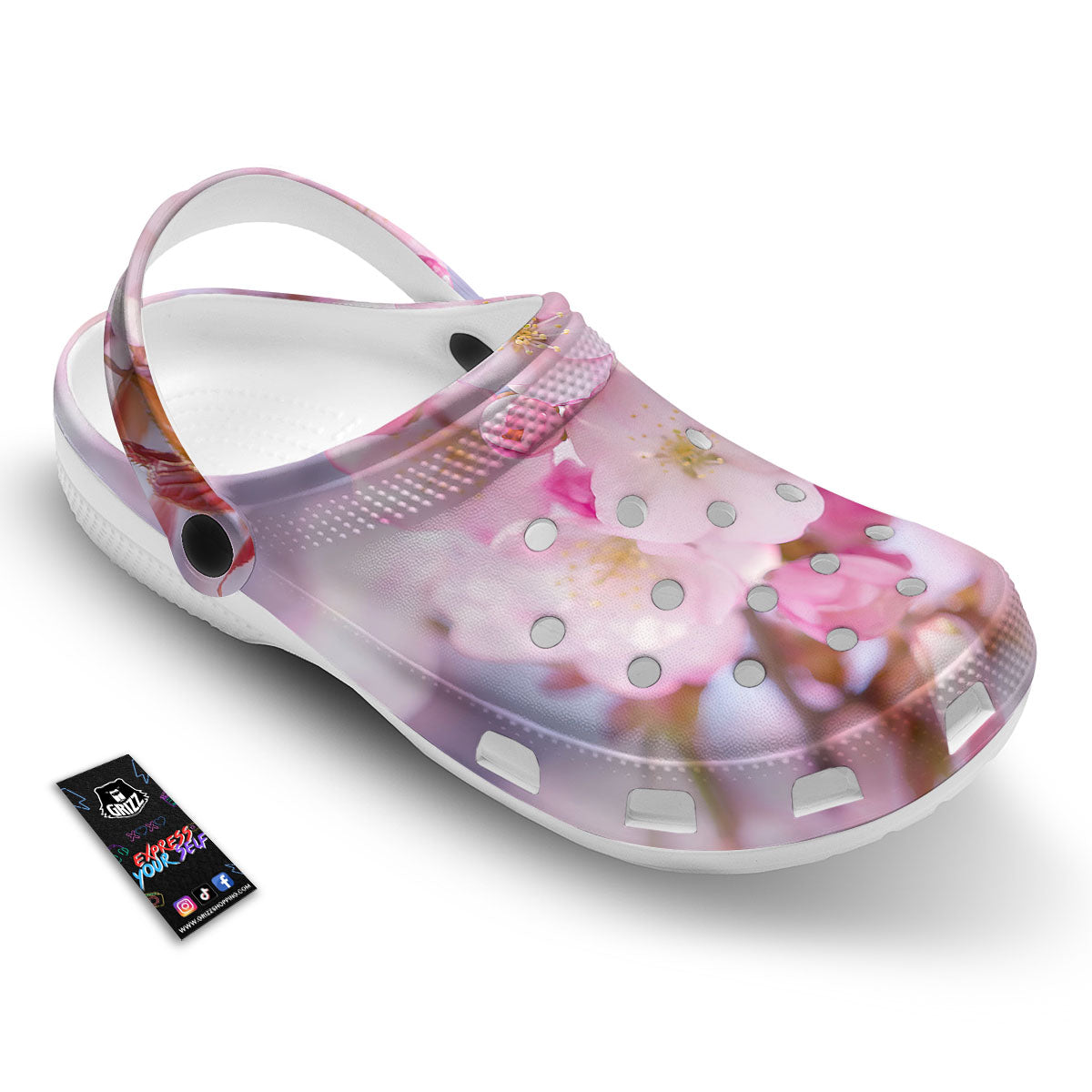 Cherry Blossom Sakura Flower Print Clog-grizzshop