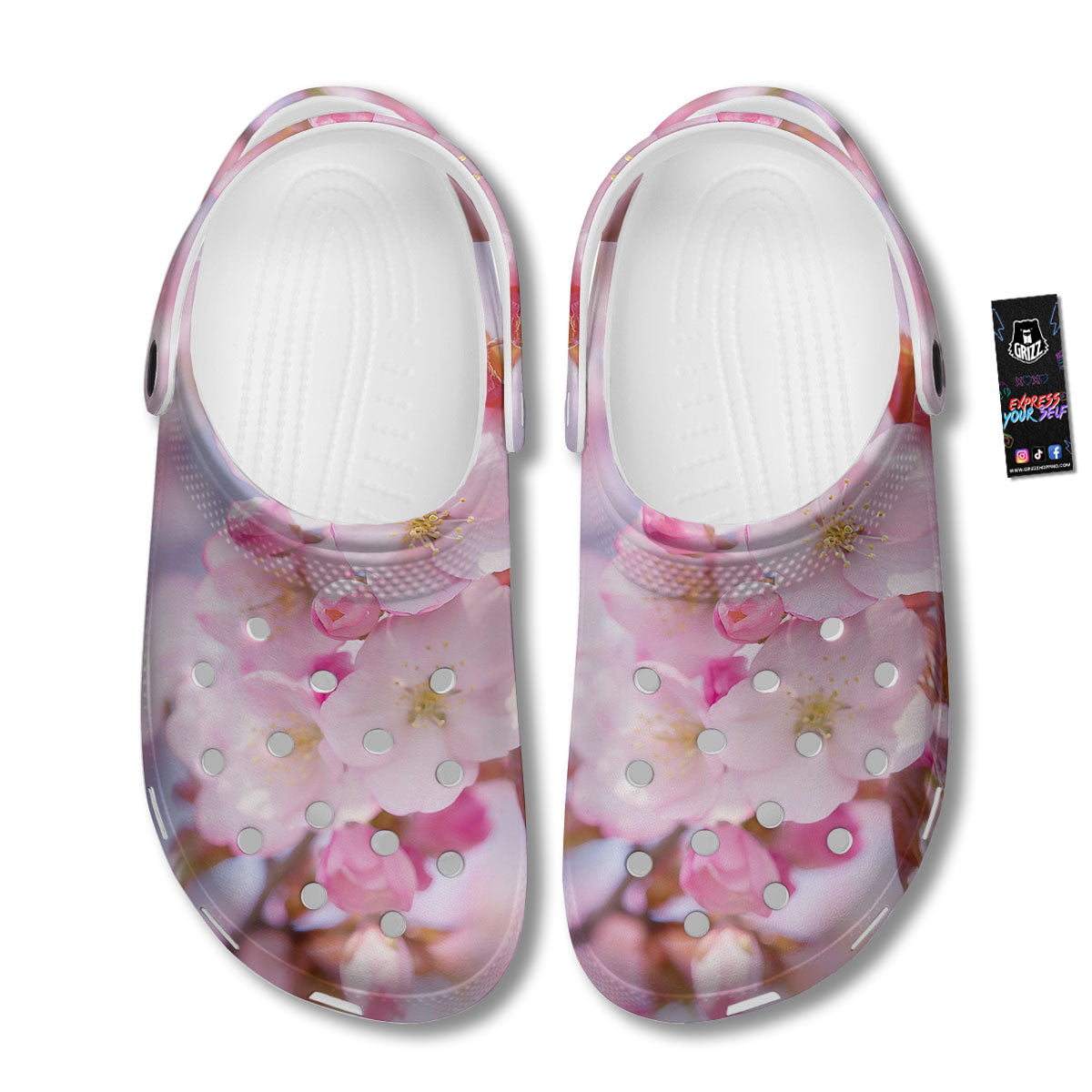 Cherry Blossom Sakura Flower Print Clog-grizzshop