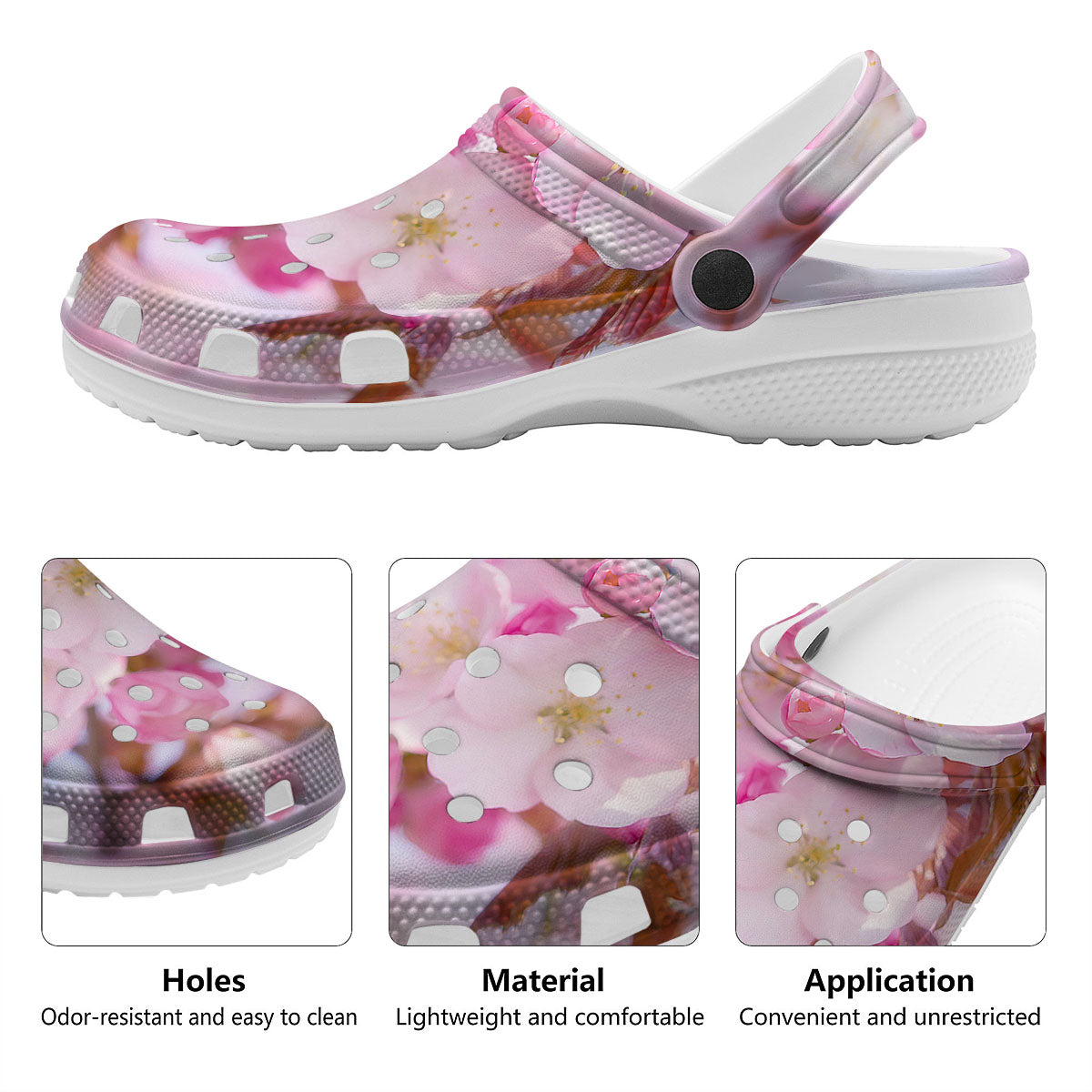 Cherry Blossom Sakura Flower Print Clog-grizzshop