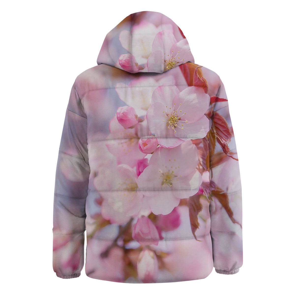 Cherry Blossom Sakura Flower Print Down Jacket-grizzshop