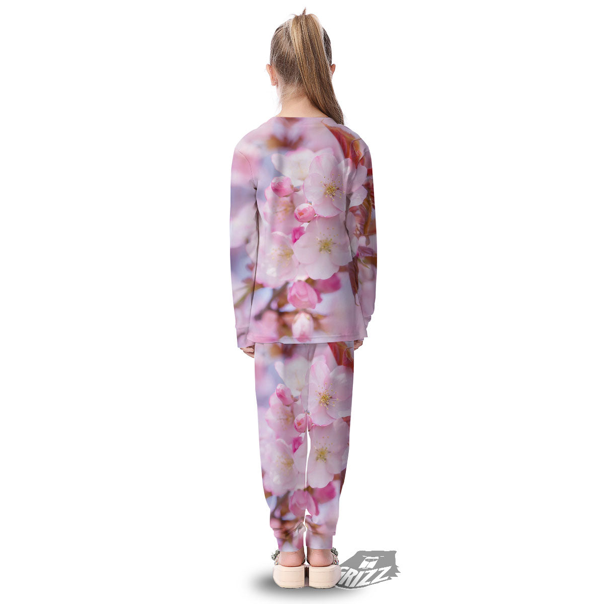 Cherry Blossom Sakura Flower Print Kid's Pajamas-grizzshop