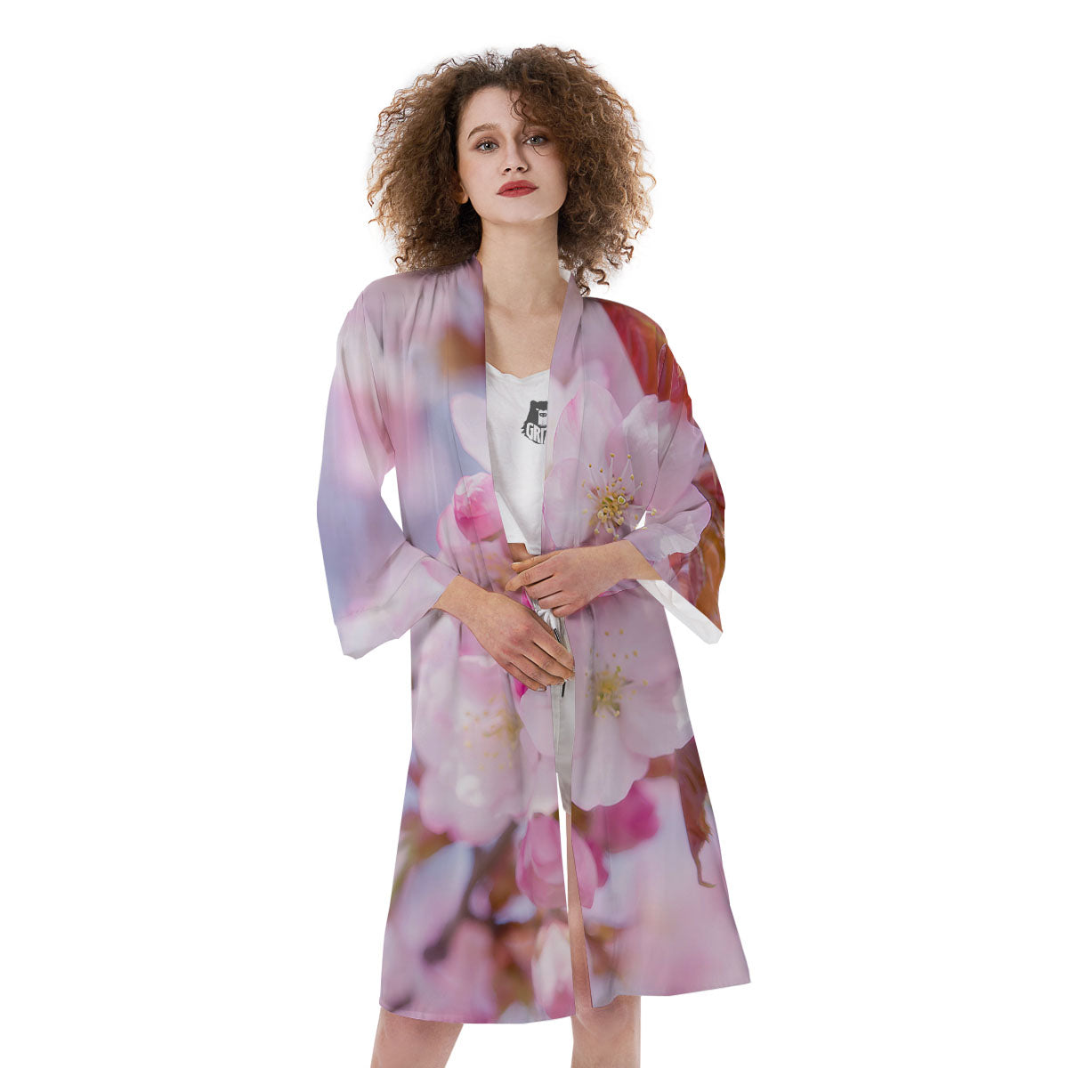 Cherry Blossom Sakura Flower Print Kimono-grizzshop