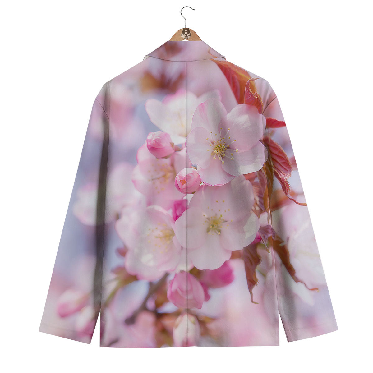 Cherry Blossom Sakura Flower Print Men's Blazer-grizzshop