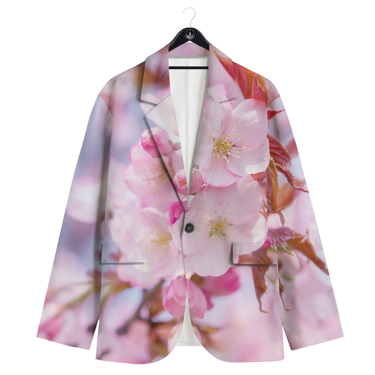 Cherry Blossom Sakura Flower Print Men's Sport Coat-grizzshop