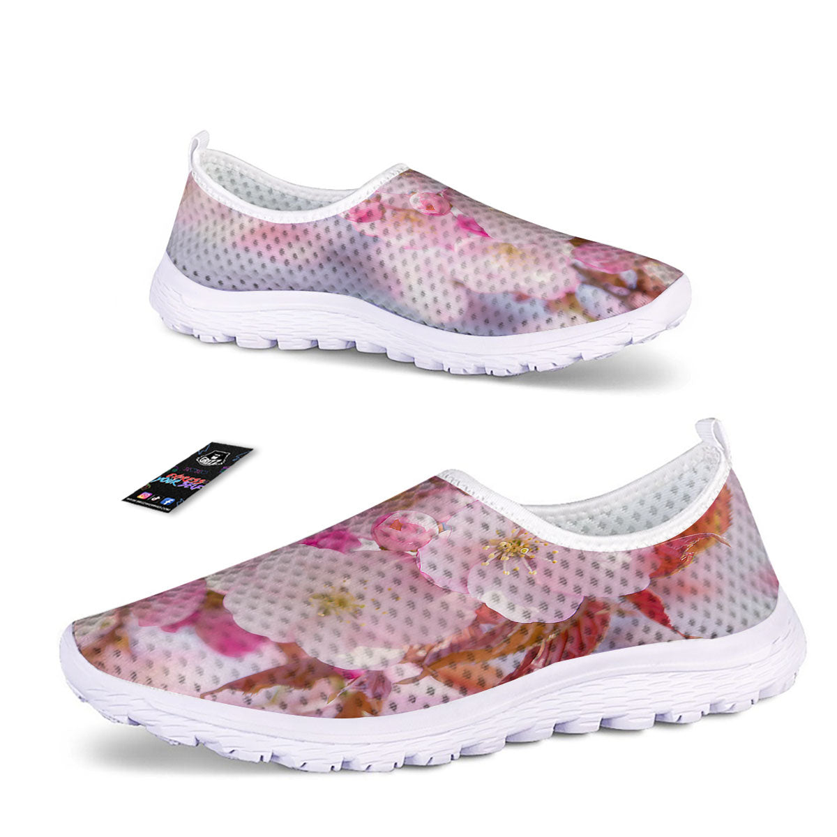 Cherry Blossom Sakura Flower Print Nurse Shoes-grizzshop