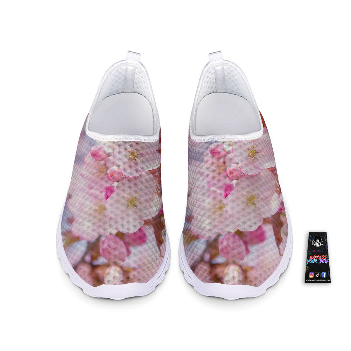 Cherry Blossom Sakura Flower Print Nurse Shoes-grizzshop