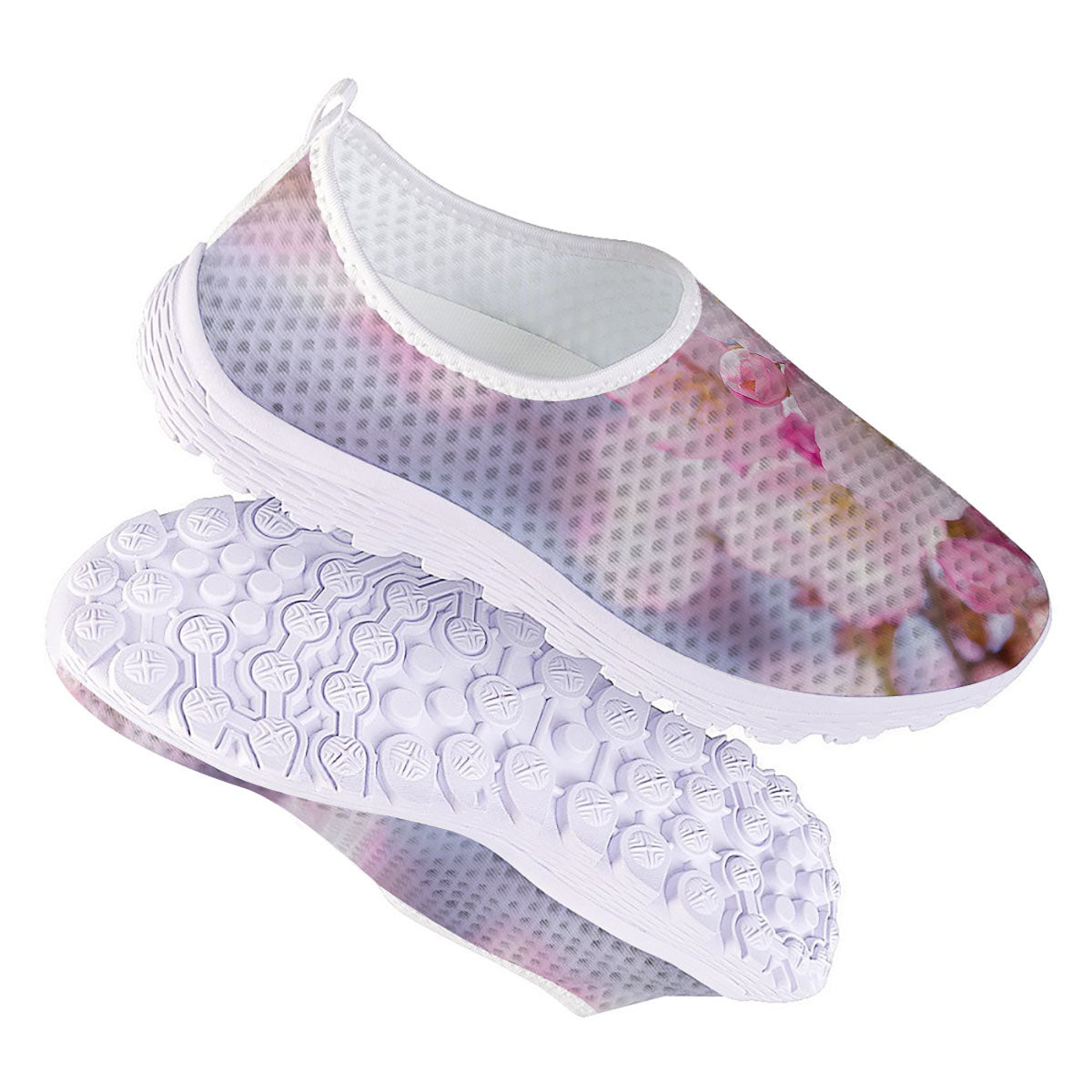 Cherry Blossom Sakura Flower Print Nurse Shoes-grizzshop