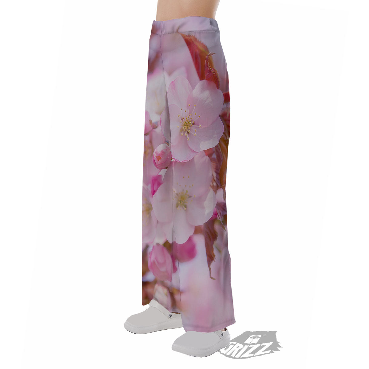 Cherry Blossom Sakura Flower Print Pajama Pants-grizzshop