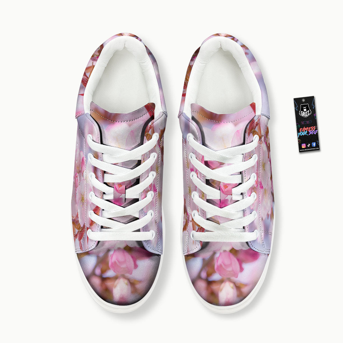 Cherry Blossom Sakura Flower Print Platform Shoes-grizzshop