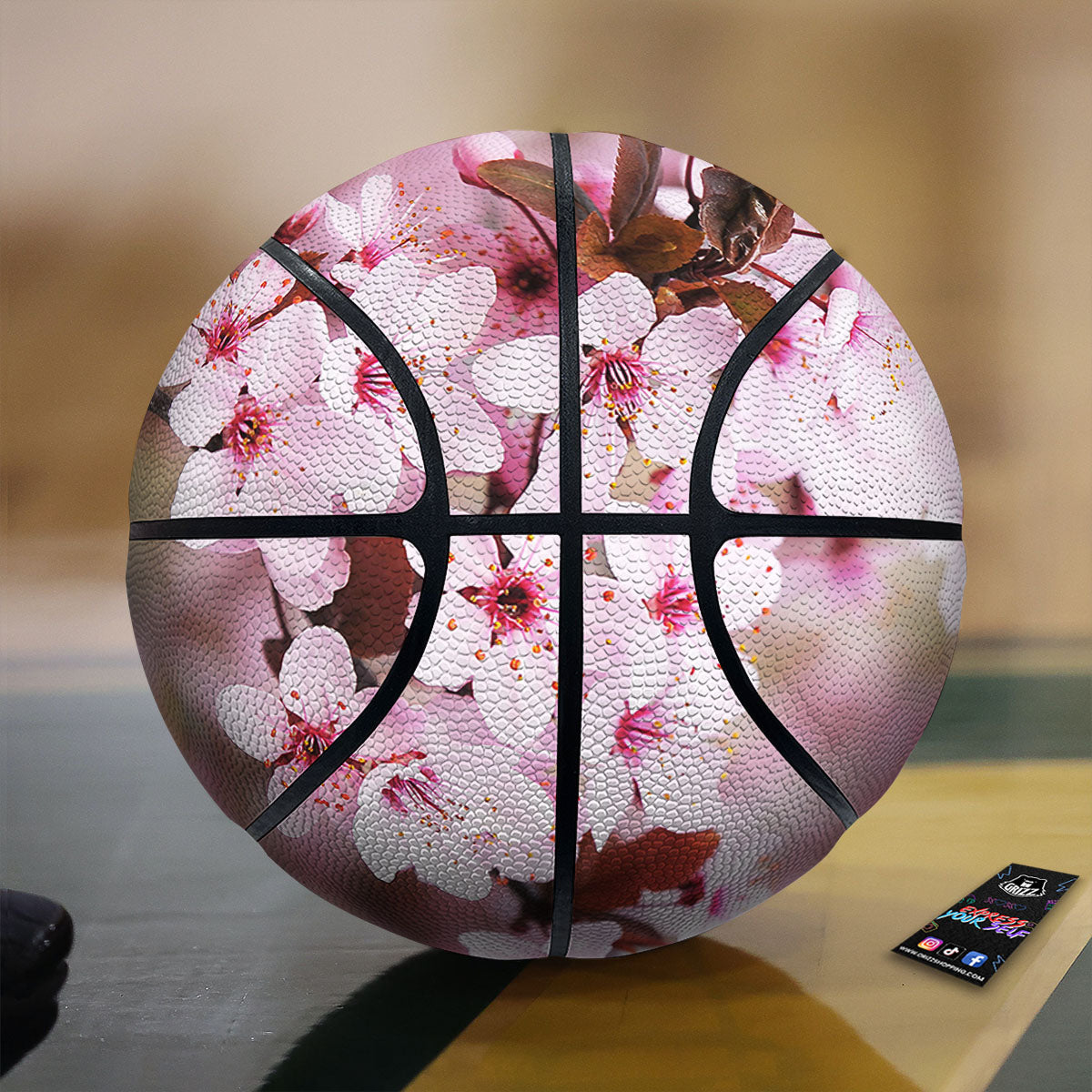 Cherry Blossom Sakura Print Basketball-grizzshop