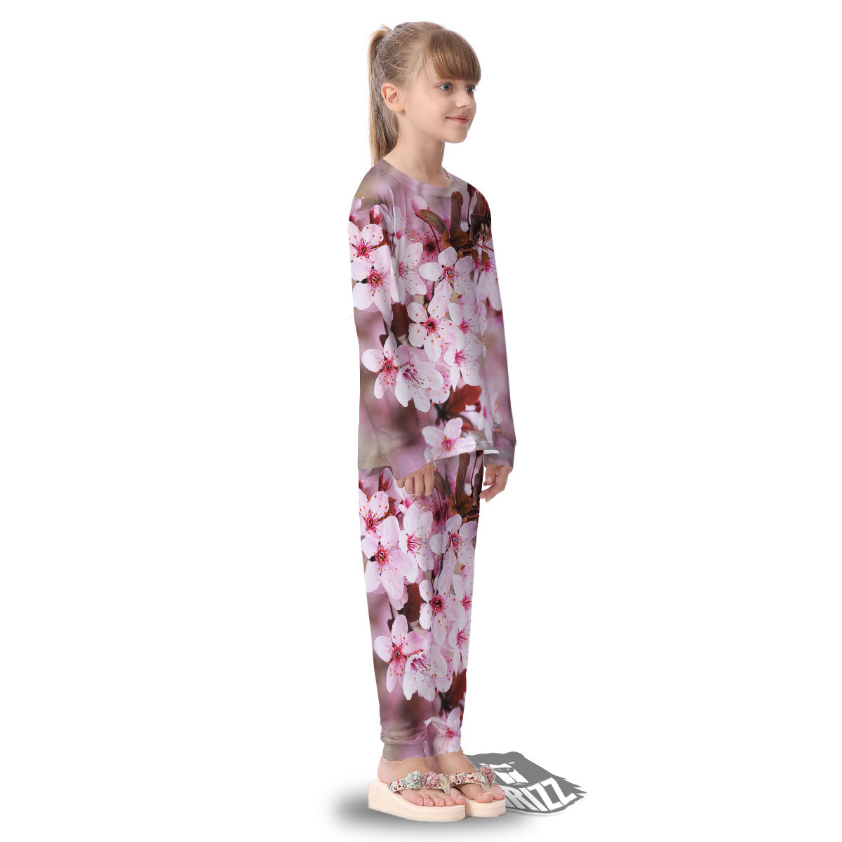 Cherry Blossom Sakura Print Kid's Pajamas-grizzshop