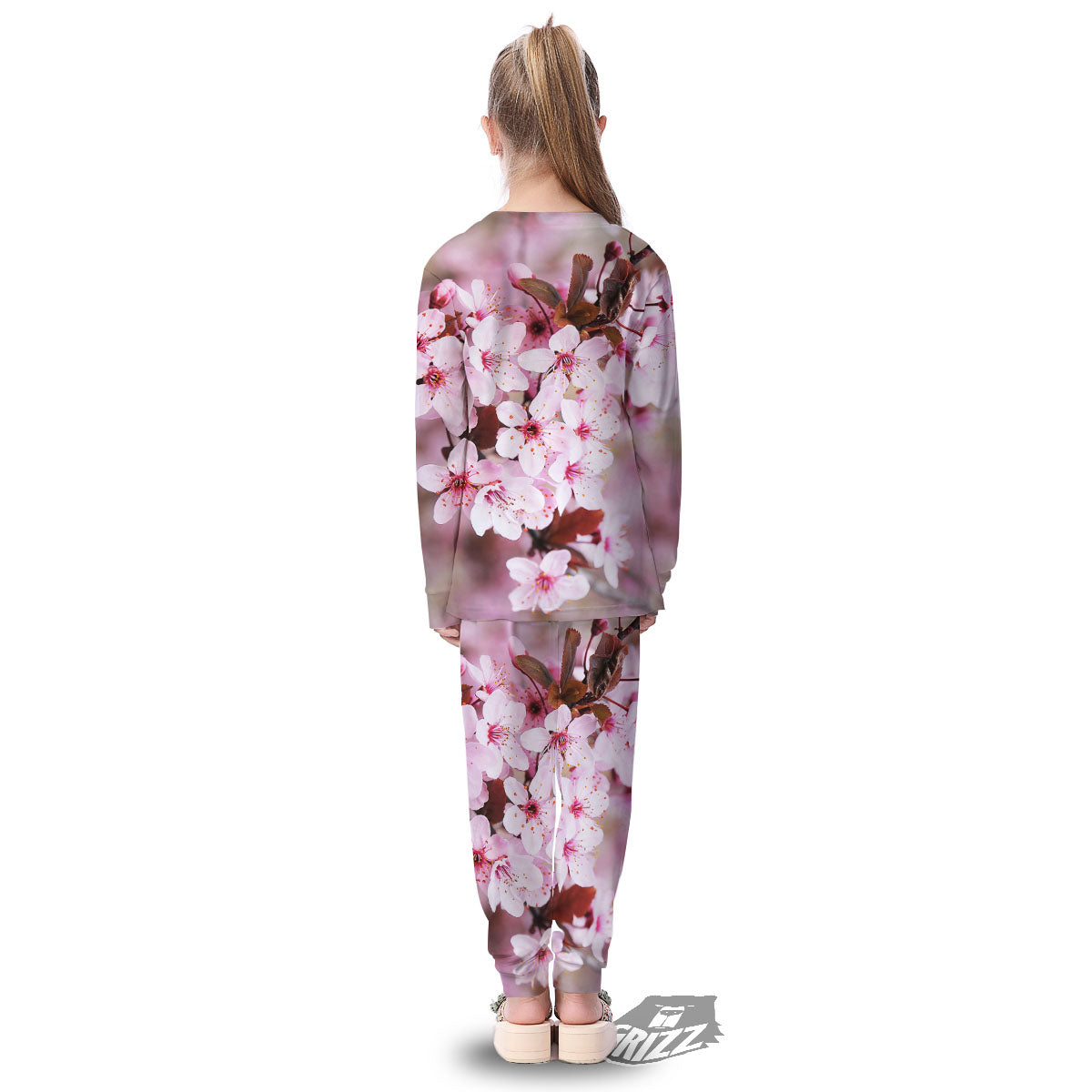 Cherry Blossom Sakura Print Kid's Pajamas-grizzshop