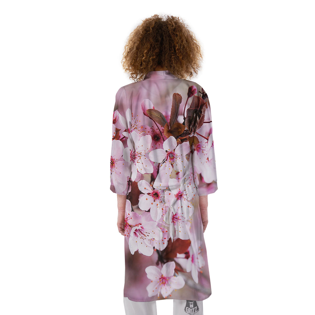 Cherry Blossom Sakura Print Kimono-grizzshop