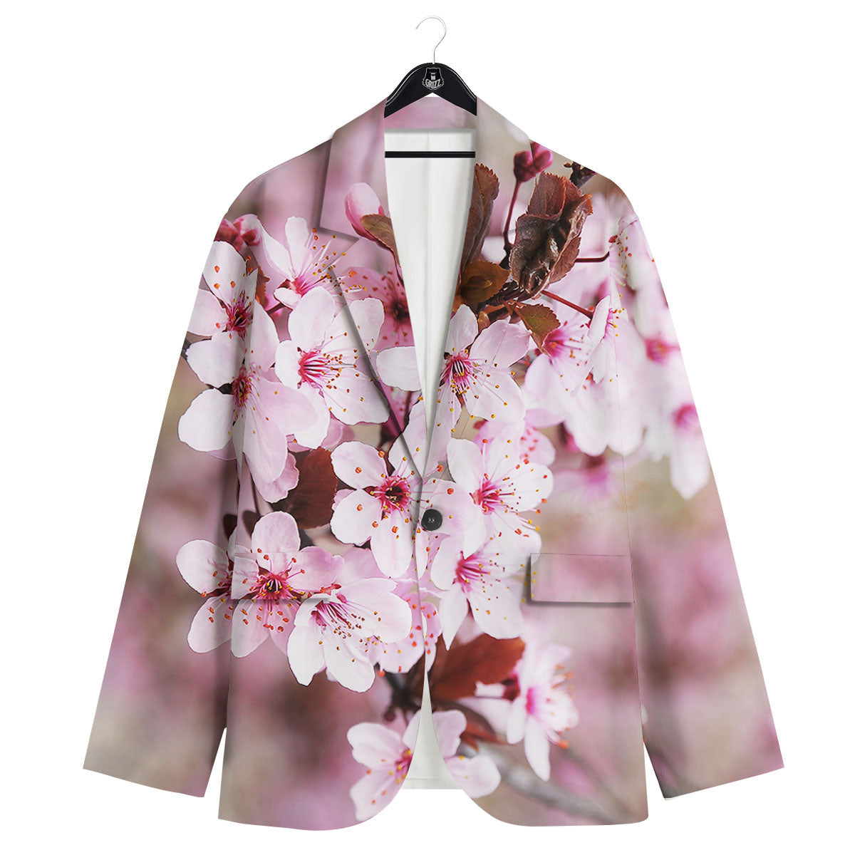 Cherry Blossom Sakura Print Men's Sport Coat-grizzshop