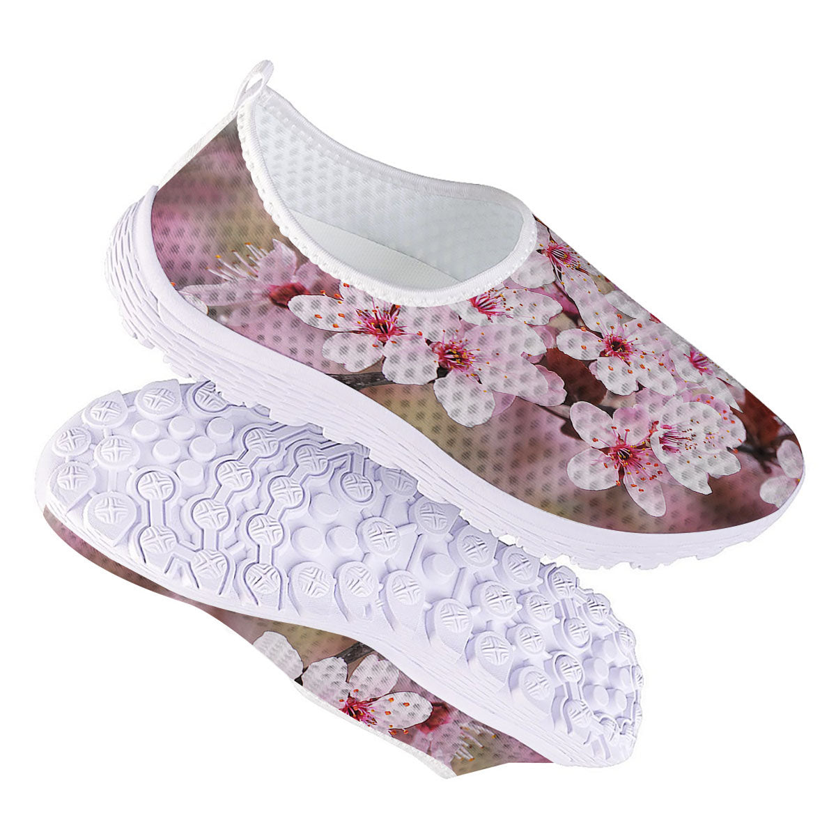 Cherry Blossom Sakura Print Nurse Shoes-grizzshop