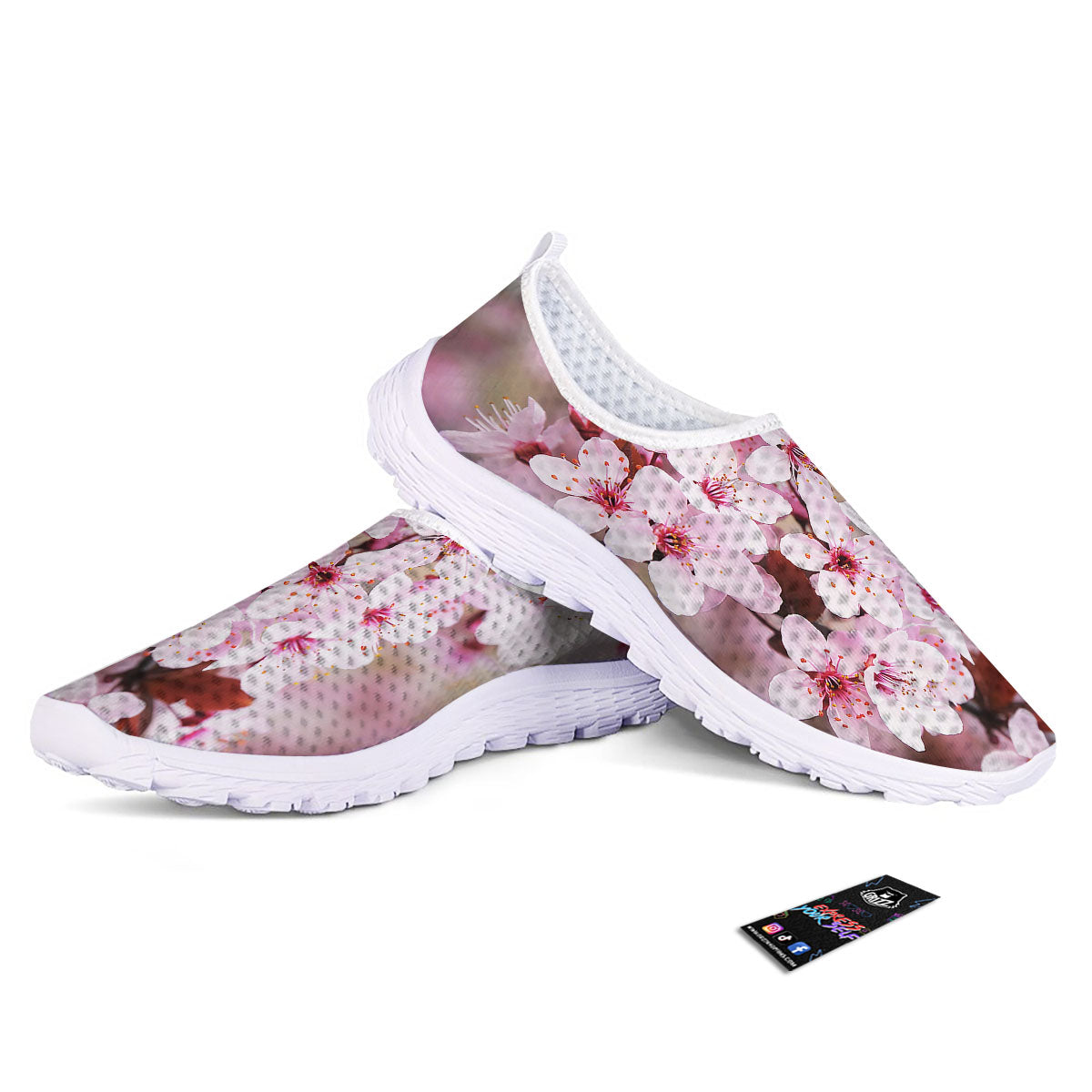 Cherry Blossom Sakura Print Nurse Shoes-grizzshop