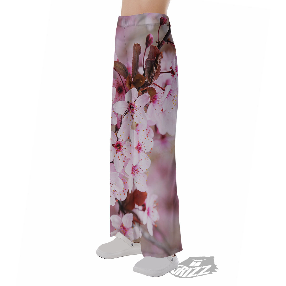 Cherry Blossom Sakura Print Pajama Pants-grizzshop