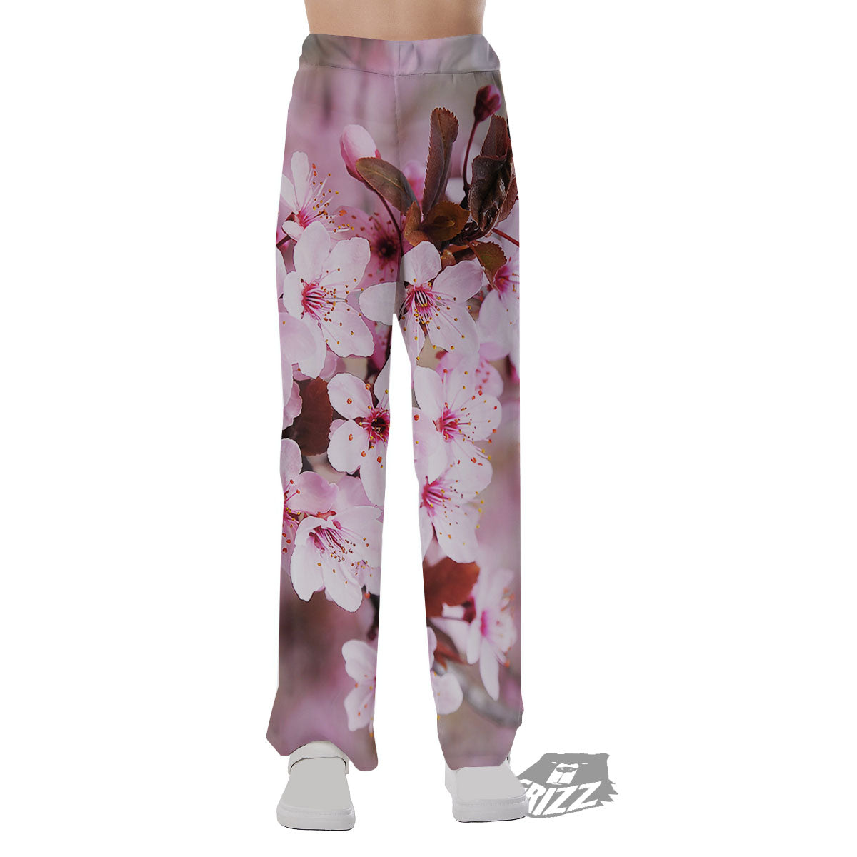 Cherry Blossom Sakura Print Pajama Pants-grizzshop